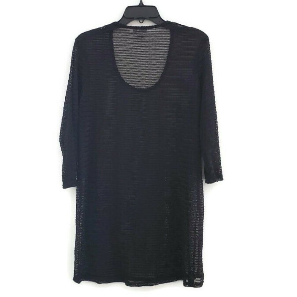 Jordan Taylor Mesh Swimwear Cover-up Black Large - Picture 4 of 9